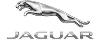 Silver leaping jaguar logo above the word "JAGUAR" in capital letters. Silver leaping jaguar logo above the word "JAGUAR" in capital letters.