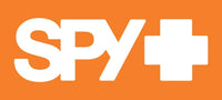 SPY" logo with an orange plus symbol on a white background. SPY" logo with an orange plus symbol on a white background.