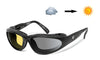 7eye Cape Sunglasses | Size 63 / Matte Black / Contrast Photochromic - Pale Yellow to Gray