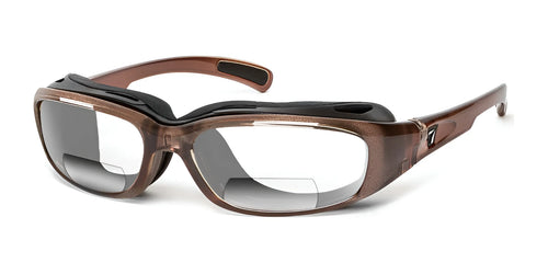 7eye Churada Bifocal Sunglasses / Size 59 / Brown Crystal / Clear / +1.50