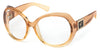 7eye LILY Eyeglasses | Size 60 / Honey / Clear