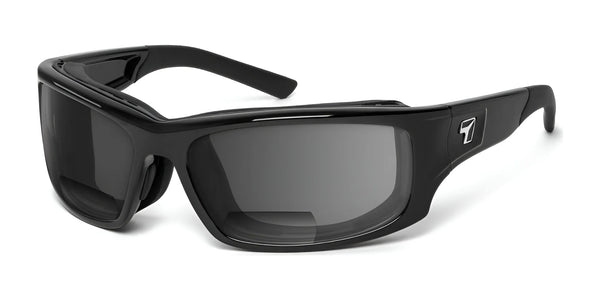 7eye Panhead Bifocal Sunglasses | Size 66 / Glossy Black / Gray / +1.50