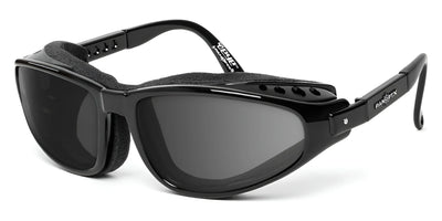 7eye RAPTOR Sunglasses Glossy Black / Ultra Dark (0.5%) Waiver Required - Category 5