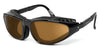 7eye RAPTOR Sunglasses | Size 65 / Glossy Black / Copper