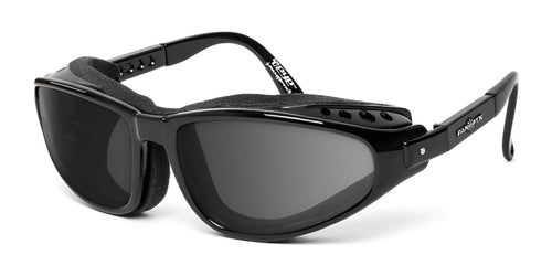 7eye Raptor Sunglasses / Size 65 / Glossy Black / Extra Dark Gray (5.8%) Waiver Required