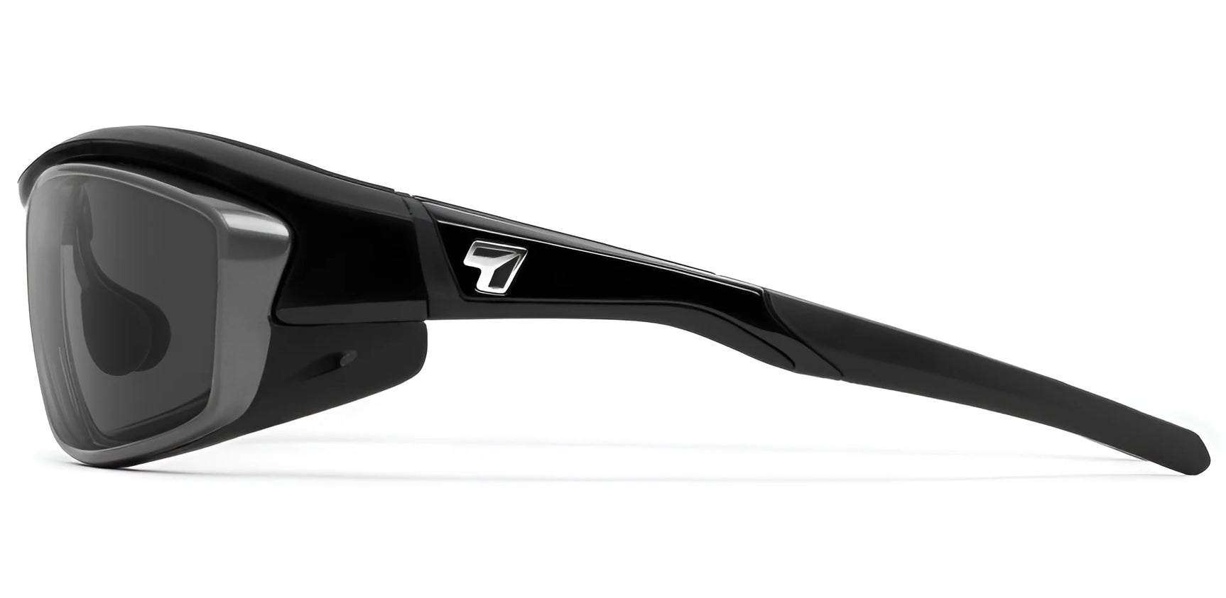 The 7eye Rocker Sunglasses by 7eye, featuring a sleek frame and shatter-resistant lenses, are perfect for medium to large faces, viewed from the side. The 7eye Rocker Sunglasses by 7eye, featuring a sleek frame and shatter-resistant lenses, are perfect for medium to large faces, viewed from the side.