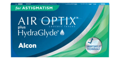 Air Optix plus Hydra for Astigmatism contact lenses box