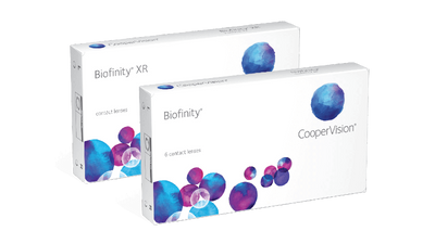 Biofinity EW contact lenses box