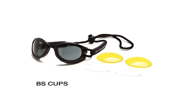 Body Specs BS-CUPS Goggles / Black / Clear, Smoke Gray, Yellow