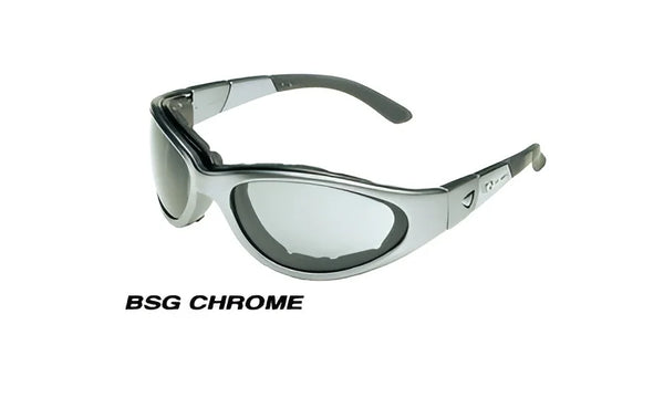 Body Specs BSG Silver Chrome Frame Goggles / Silver / Clear, Light Rust