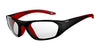Bolle BALLER Safety Glasses | Size 59 / Black Red Matte / Clear PC Platinum