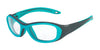 Bolle COVERAGE Safety Glasses / Black Turquoise Matte / Clear PC Platinum / Size 52