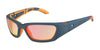 Bolle LEAGUE Safety Glasses | Size 60 / Dark Petrol Orange Matte / Photochromic PC Flash Fire AF