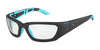 Bolle LEAGUE Safety Glasses | Size 60 / Black Blue Matte / Photochromic PC Grey AF