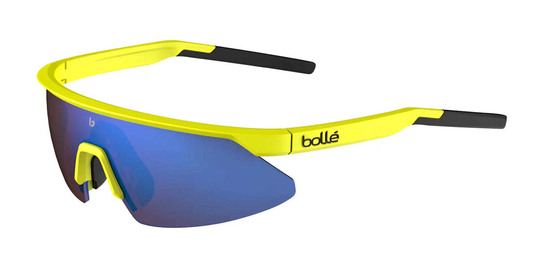 Bolle MICRO Edge Sunglasses Acid Yellow Matte / Brown Blue Bolle MICRO Edge Sunglasses Acid Yellow Matte / Brown Blue