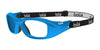 Bolle SWAG Strap Safety Glasses / True Blue Matte / Clear PC Platinum / Size 53