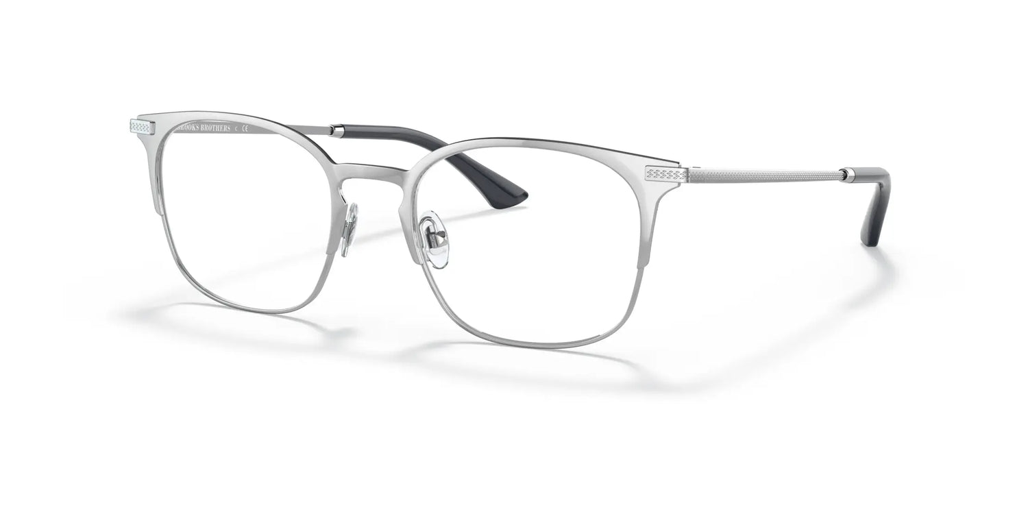 Brooks Brothers BB1084 Eyeglasses Shiny Silver With Navy Brooks Brothers BB1084 Eyeglasses Shiny Silver With Navy