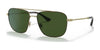 Brooks Brothers BB4061 Sunglasses | Size 57 / Matte Gold / Solid Green (3N 9.7%) №101871