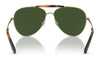 Brooks Brothers BB4062 Sunglasses | Size 59 / Matte Gold №103371 / Green Solid (3N 9.4%)