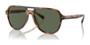 Brooks Brothers BB5053U Sunglasses | Size 58 / Warm Tortoise / Solid Green (3N 12.9%) №616171