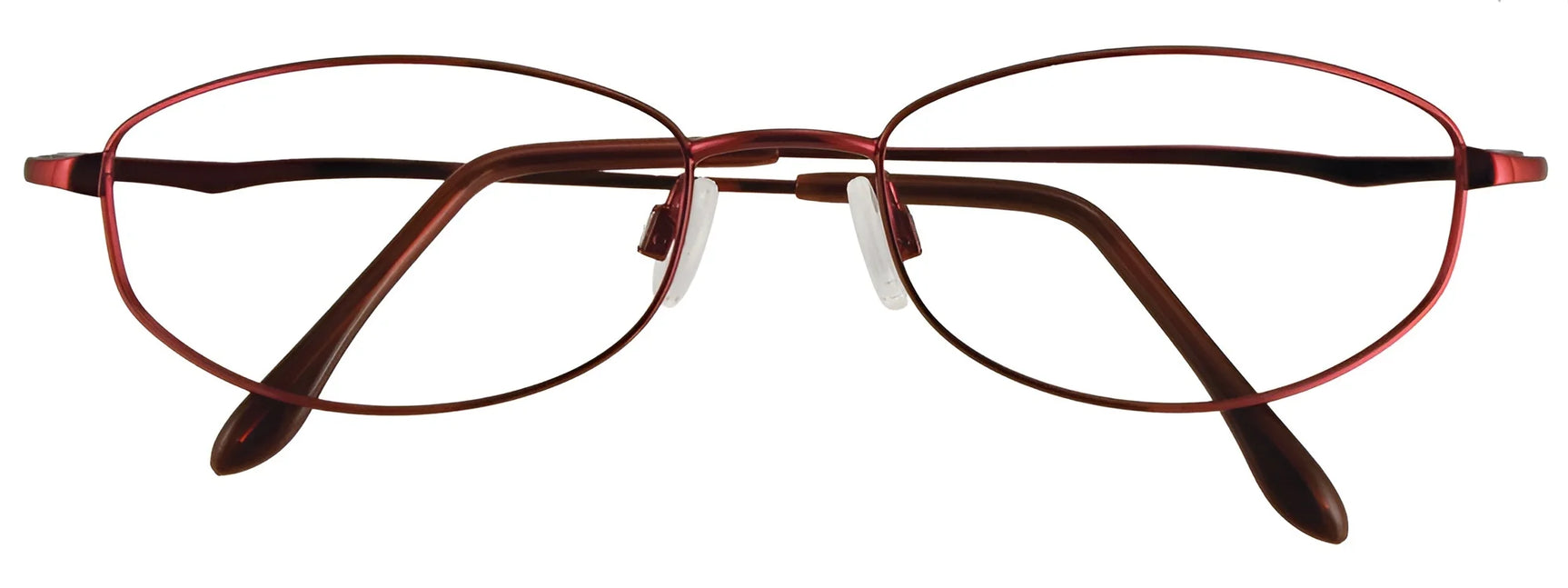 The Cargo C5025 Eyeglasses by Cargo are red oval frames with clear nose pads, offering durable and stylish comfort when viewed from the front. The Cargo C5025 Eyeglasses by Cargo are red oval frames with clear nose pads, offering durable and stylish comfort when viewed from the front.