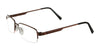 Cargo C5036 Eyeglasses with Clip-on Sunglasses | Size 55 / Matt Medium Brown