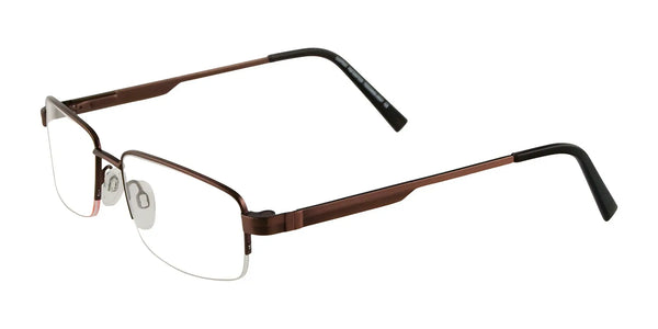 Cargo C5036 Eyeglasses with Clip-on Sunglasses | Size 55 / Matt Medium Brown