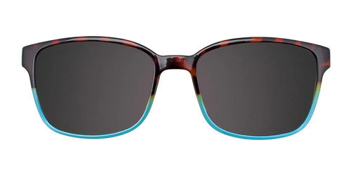 Cargo C5050 Eyeglasses with Clip-on Sunglasses / Size 48 / Red Tortoise & Red Crystal