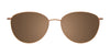 Cargo C5055 Eyeglasses with Clip-on Sunglasses | Size 52 / Satin Light Brown