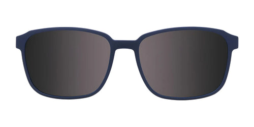 Cargo C5057 Eyeglasses with Clip-on Sunglasses / Size 57 / Matt Dark Blue & Light Blue (Inside)
