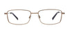 Cargo C5502 Eyeglasses with Clip-on Sunglasses | Size 55 / Satin Light Brown
