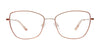 Cargo C5510 Eyeglasses with Clip-on Sunglasses | Size 53 / Blue & Rose Gold