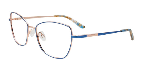Cargo C5510 Eyeglasses with Clip-on Sunglasses / Size 53 / Blue & Rose Gold