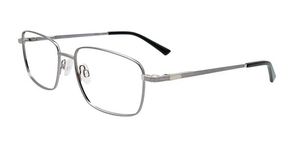 Cargo C5514 Eyeglasses with Clip-on Sunglasses | Size 55 / Shiny Black & Steel