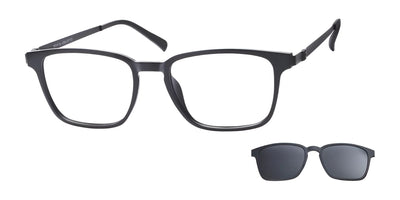 Casino Eyewear BRIAR Eyeglasses with Sun Clip Matte Black