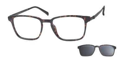 Casino Eyewear BRIAR Eyeglasses with Sun Clip Matte Tortoise