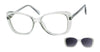 Casino Eyewear NADIA Eyeglasses with Sun Clip | Size 52 / Mint