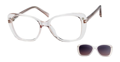Casino Eyewear NADIA Eyeglasses with Sun Clip Tan