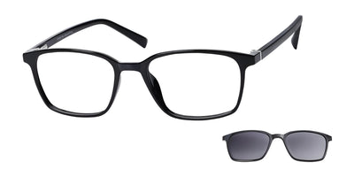 Casino Eyewear ROWEN Eyeglasses with Sun Clip Black