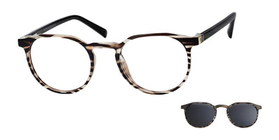Casino Eyewear WHITLEY Eyeglasses with Sun Clip Havana