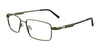 Clip & Twist CT236 Eyeglasses with Clip-on Sunglasses | Size 52 / Matt Olive