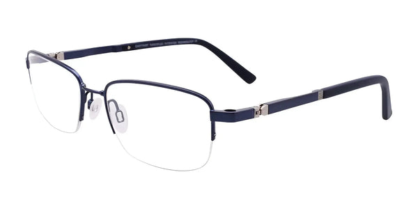 Clip & Twist CT255 Eyeglasses with Clip-on Sunglasses | Size 53 / Satin Blue