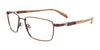 Clip & Twist CT258 Eyeglasses with Clip-on Sunglasses | Size 54 / Matt Dark Brown
