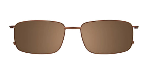 Clip & Twist CT265 Eyeglasses with Clip-on Sunglasses / Size 58 / Matt Dark Brown
