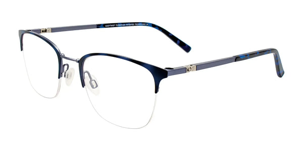 Clip & Twist CT268 Eyeglasses with Clip-on Sunglasses | Size 50 / Matt Demi Blue & Steel Blue