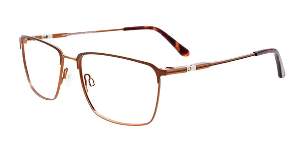 Clip & Twist CT269 Eyeglasses with Clip-on Sunglasses | Size 56 / Satin Brown