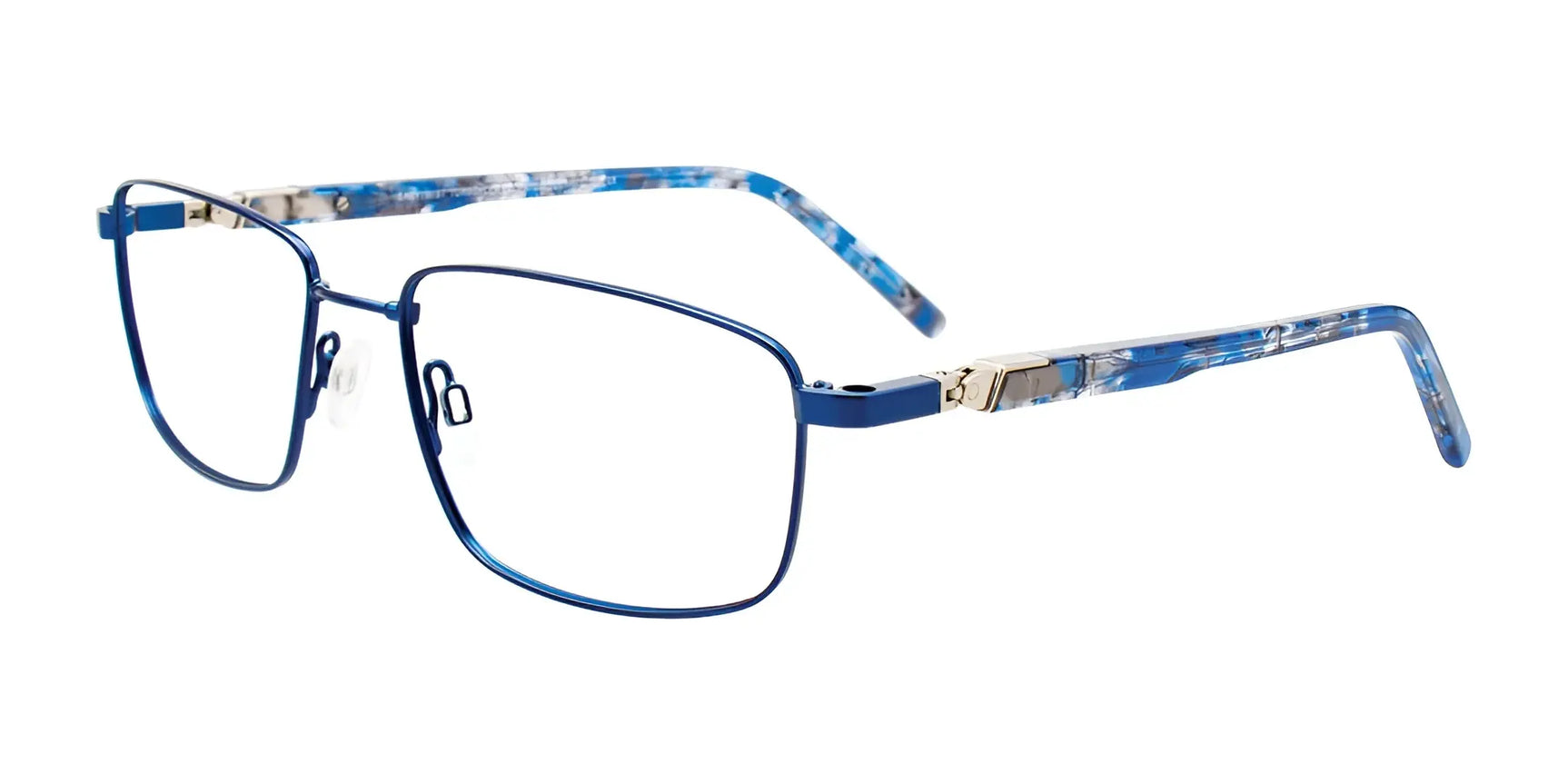 Clip & Twist CT271 Eyeglasses with Clip-on Sunglasses Satin Blue / Blue & Grey Marbled Clip & Twist CT271 Eyeglasses with Clip-on Sunglasses Satin Blue / Blue & Grey Marbled