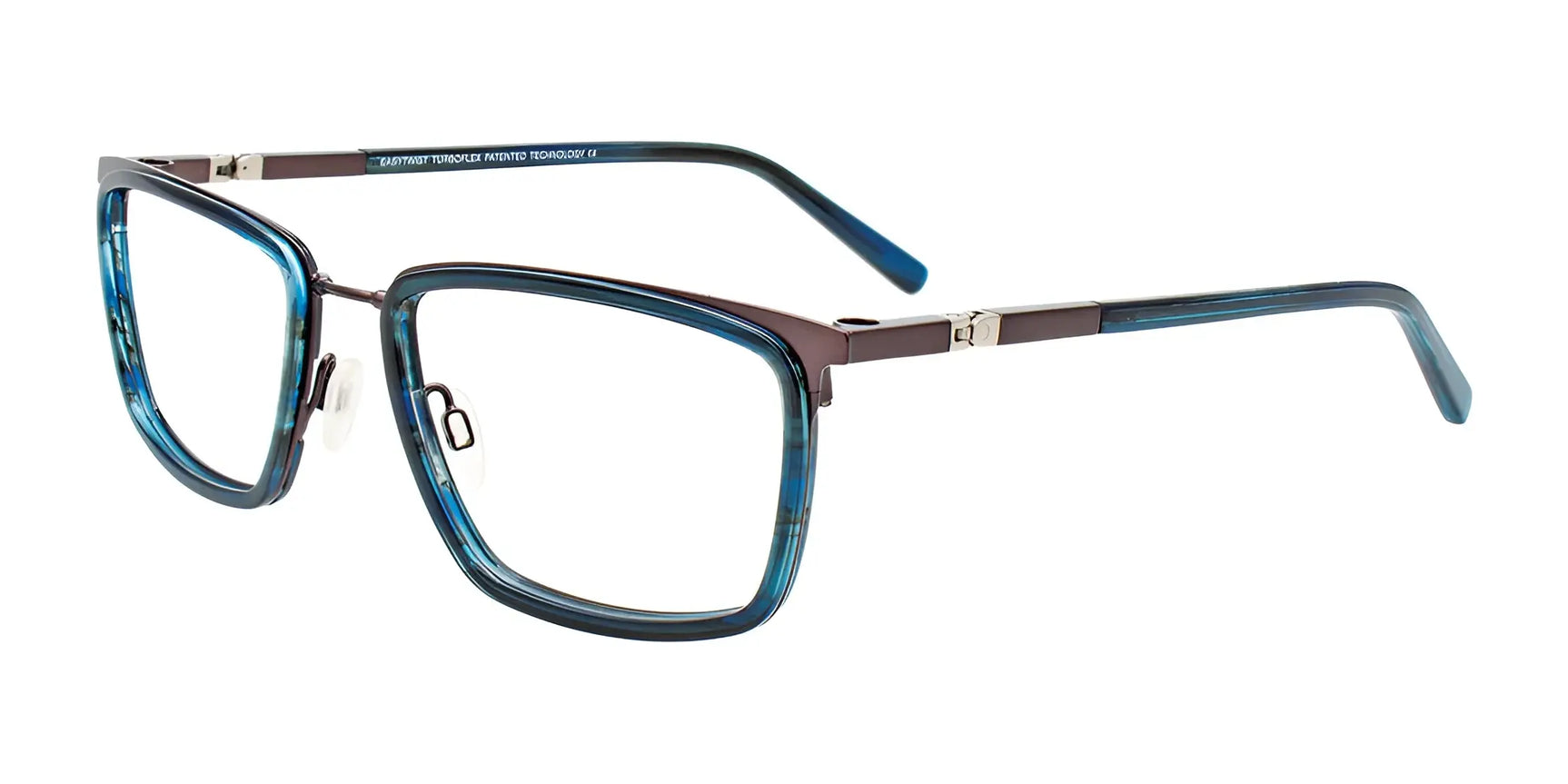 Clip & Twist CT272 Eyeglasses with Clip-on Sunglasses Dark Blue Marb & Matt Dk Grey Clip & Twist CT272 Eyeglasses with Clip-on Sunglasses Dark Blue Marb & Matt Dk Grey