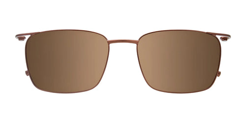 Clip & Twist CT277 Eyeglasses with Clip-on Sunglasses / Size 55 / Brown & Rustic Gold