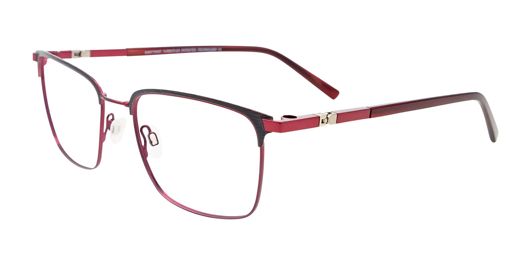 Clip & Twist CT277 Eyeglasses with Clip-on Sunglasses Brushed Black & Red / Red Clip & Twist CT277 Eyeglasses with Clip-on Sunglasses Brushed Black & Red / Red